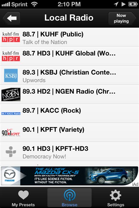 tunein radio|list of tunein radio stations.